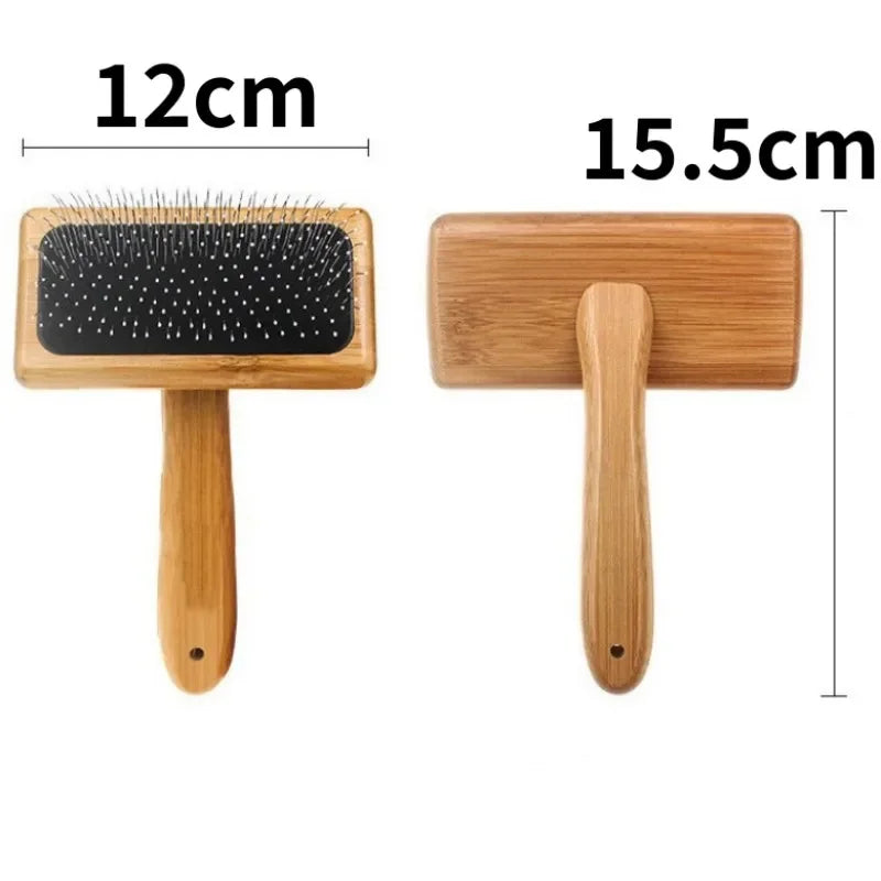 Dog & Cat Wooden Grooming Brush – Pet Hair Remover, Knot-Opening Comb & Massage Brush for Dogs and Cats