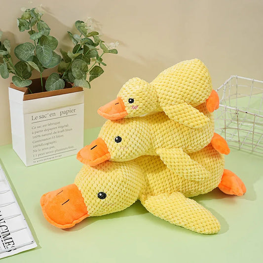 Sleeping Duck Plush Dog & Cat Toy – Bite-Resistant, Squeaky, Teeth-Cleaning & Stress-Relief Plush for Small & Large Dogs