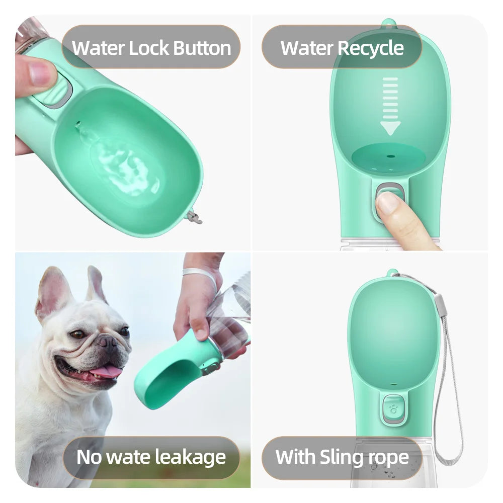 Portable Dog & Cat Water Bottle – Leakproof Walking & Outdoor Drinking Bowl for Small and Large Dogs