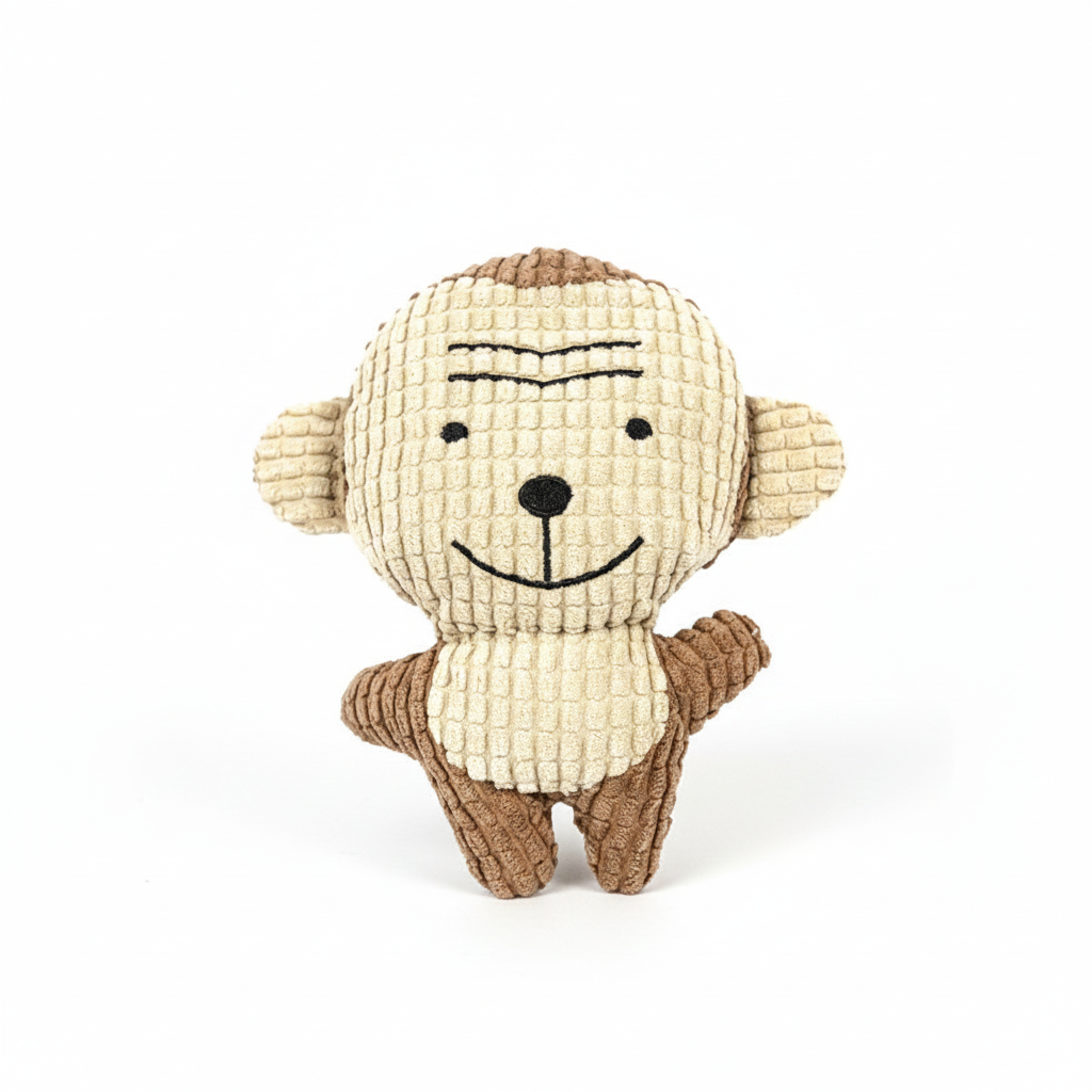 Plush Companion Dog Toy (Monkey, Pig, Cow, Koala, Elephant, Rabbit, Tiger) – Durable Bite-Resistant Squeaky Toy for Dogs of All Sizes