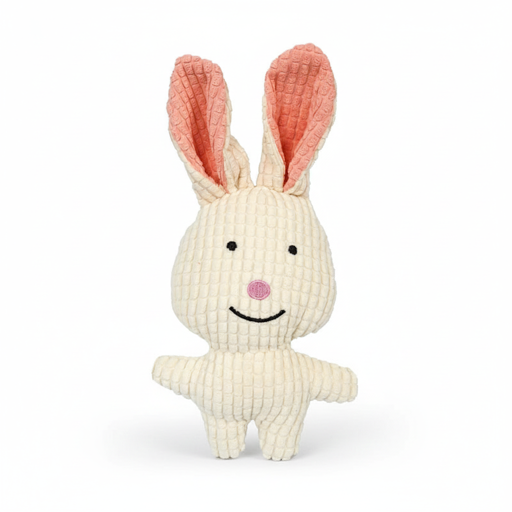 Plush Companion Dog Toy (Monkey, Pig, Cow, Koala, Elephant, Rabbit, Tiger) – Durable Bite-Resistant Squeaky Toy for Dogs of All Sizes