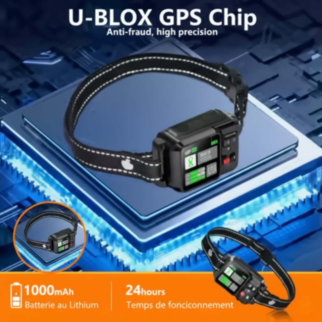 GPS Wireless Dog Fencing System – GPS Dog Fence Collar with Satellite Technology & Adjustable Range (15–200m)