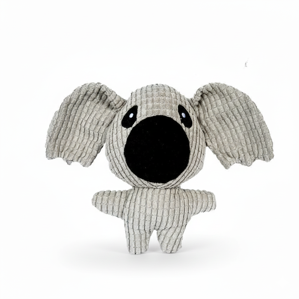 Plush Companion Dog Toy (Monkey, Pig, Cow, Koala, Elephant, Rabbit, Tiger) – Durable Bite-Resistant Squeaky Toy for Dogs of All Sizes