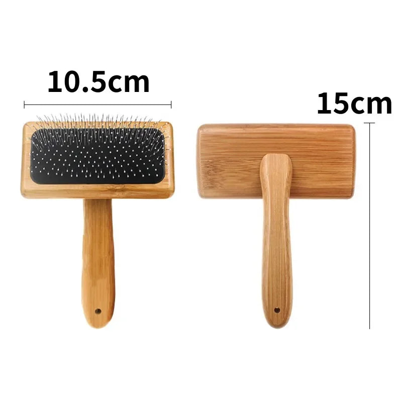 Dog & Cat Wooden Grooming Brush – Pet Hair Remover, Knot-Opening Comb & Massage Brush for Dogs and Cats
