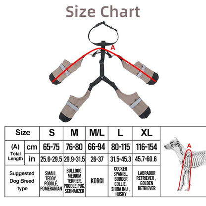 Waterproof Dog Shoes with Back Strap – Anti-Slip, Warm, Anti-Dirty Outdoor Boots for Dogs | Secure Fit Pet Paw Protectors