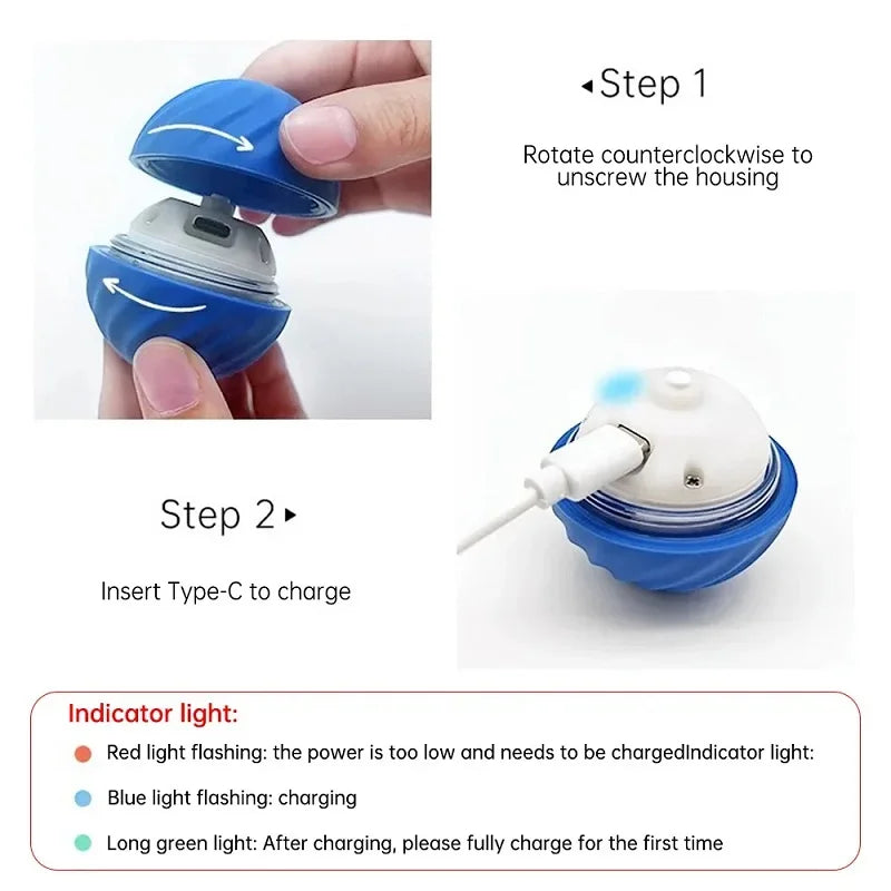 Automatic Moving Dog Toy Ball – USB Rechargeable, Smart Interactive Chew & Bouncing Ball for Puppies and Dogs