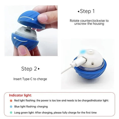 Automatic Moving Dog Toy Ball – USB Rechargeable, Smart Interactive Chew & Bouncing Ball for Puppies and Dogs