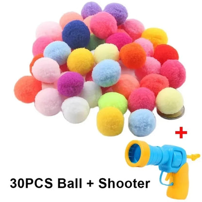 Cat Ball Launcher – Interactive Plush Shooting Ball Toy for Indoor Play, Kitten Training & Exercise