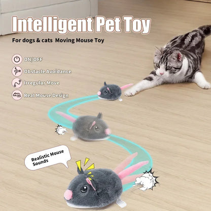 Electric Interactive Mouse Cat Toy – Automatic Self-Playing, Fast-Moving Plush Toy for Indoor Exercise & Boredom Relief