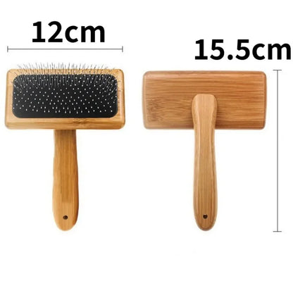 Dog & Cat Wooden Grooming Brush – Pet Hair Remover, Knot-Opening Comb & Massage Brush for Dogs and Cats