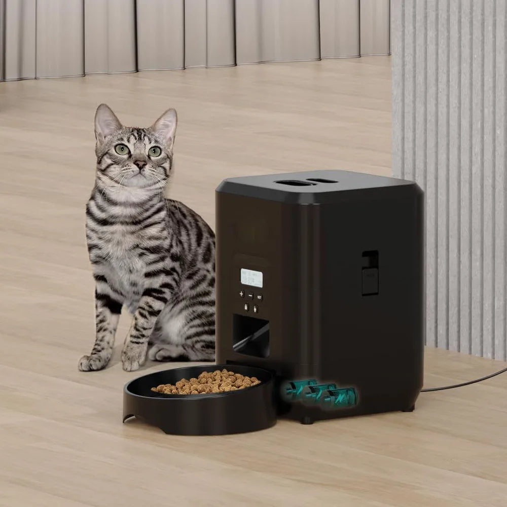 Smart Automatic Pet Feeder – Timed Cat & Dog Food Dispenser with Portion Control | Slow-Feed Bowl for Healthy Eating & Daily Meal Scheduling