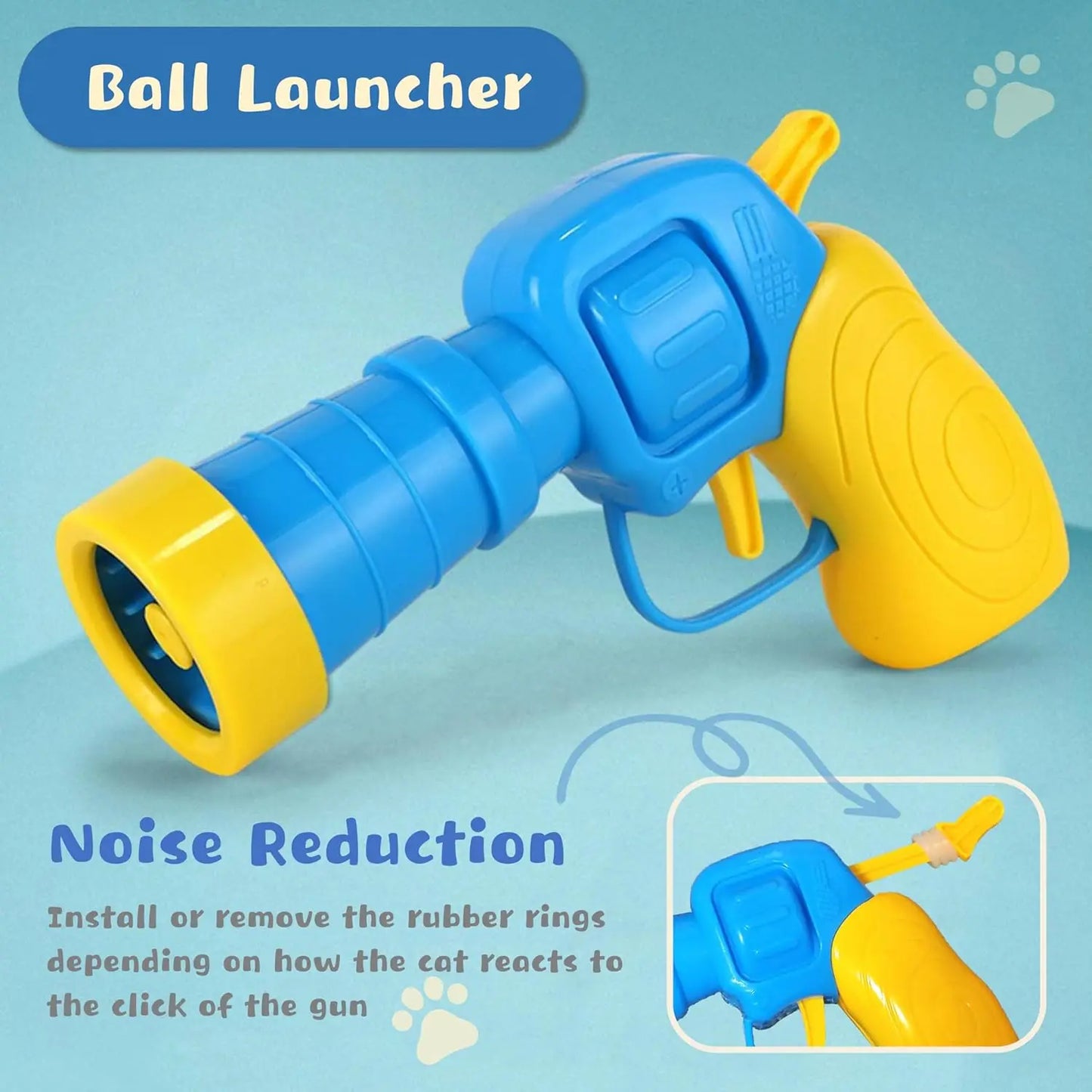 Cat Ball Launcher – Interactive Plush Shooting Ball Toy for Indoor Play, Kitten Training & Exercise