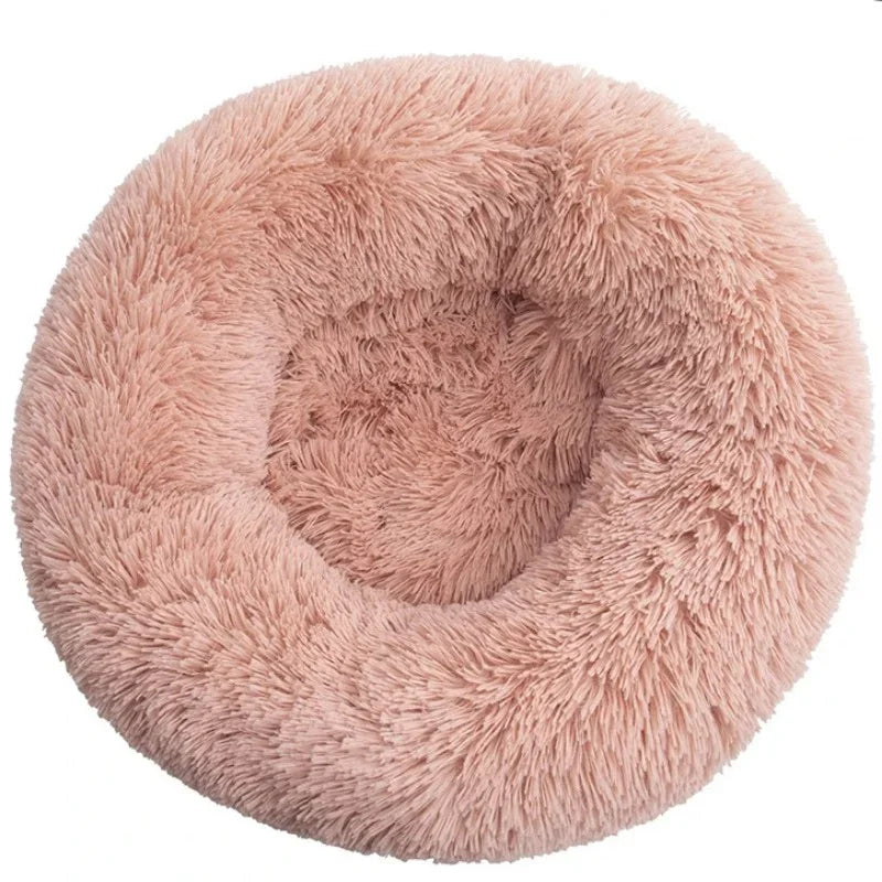 Luxury Round Plush Pet Bed for Small, Medium & Large Dogs – Super Soft Cat & Dog Nest, Winter Warm Fleece Dog House