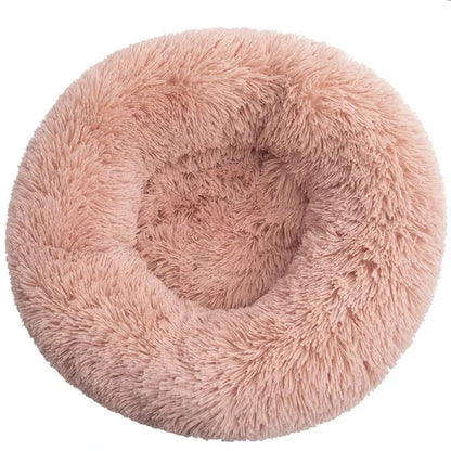 Luxury Round Plush Pet Bed for Small, Medium & Large Dogs – Super Soft Cat & Dog Nest, Winter Warm Fleece Dog House