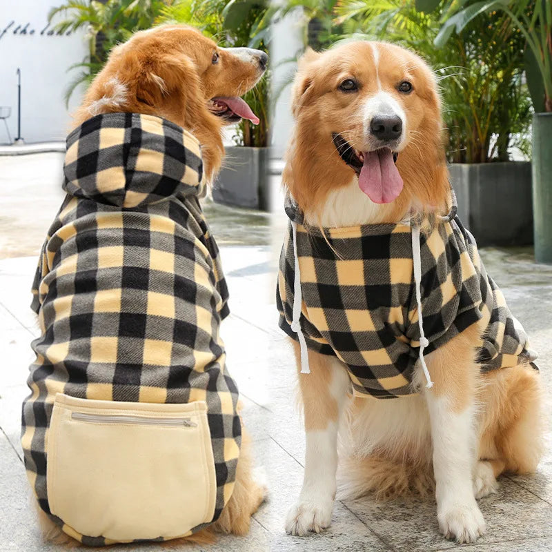 Dog Winter Coat – Plaid Reversible Pet Jacket for Small, Medium & Large Dogs, Cold Weather Dog Apparel