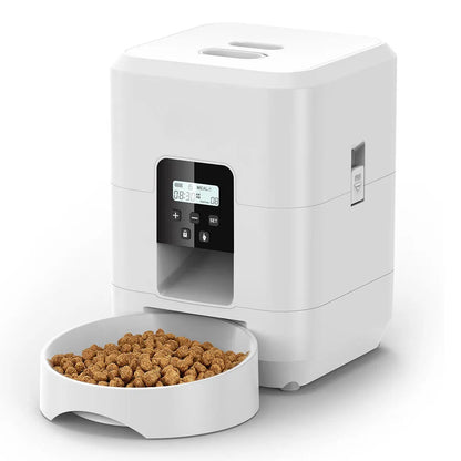Smart Automatic Pet Feeder – Timed Cat & Dog Food Dispenser with Portion Control | Slow-Feed Bowl for Healthy Eating & Daily Meal Scheduling
