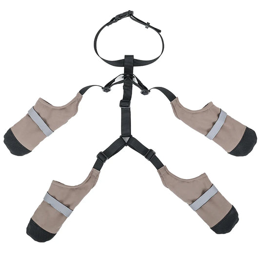 Waterproof Dog Shoes with Back Strap – Anti-Slip, Warm, Anti-Dirty Outdoor Boots for Dogs | Secure Fit Pet Paw Protectors