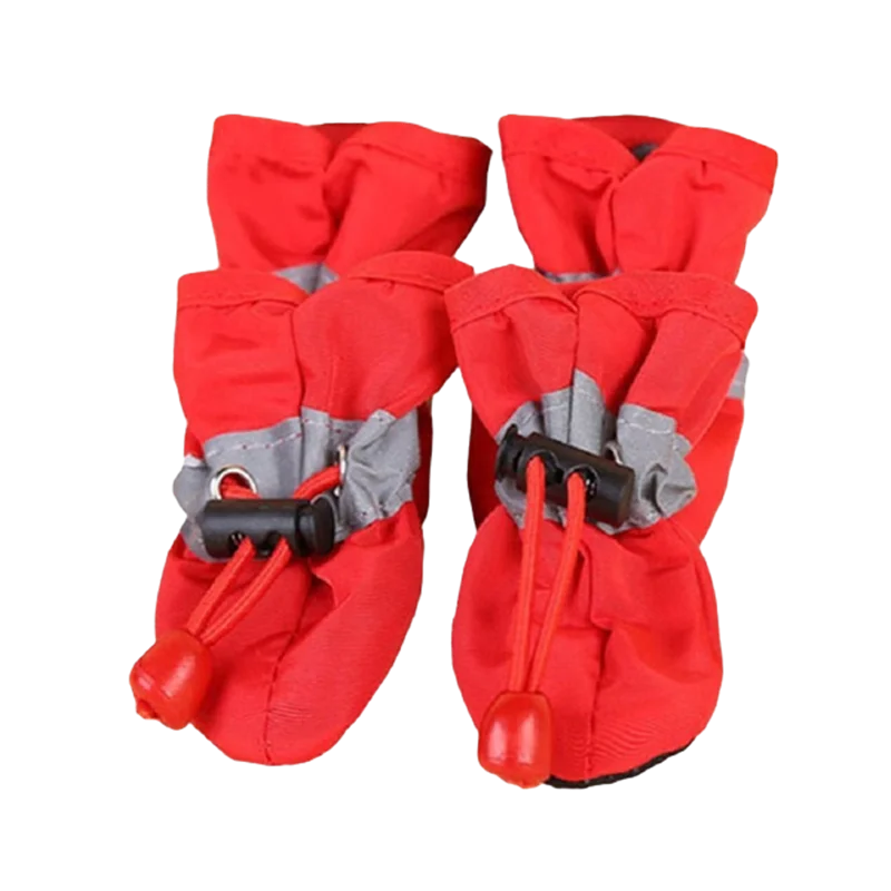 4-Piece Waterproof Pet Dog Shoes – Anti-Slip Rain Boots for Small Dogs, Puppies & Cats