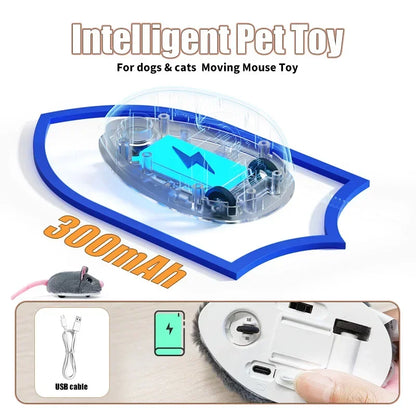 Electric Interactive Mouse Cat Toy – Automatic Self-Playing, Fast-Moving Plush Toy for Indoor Exercise & Boredom Relief