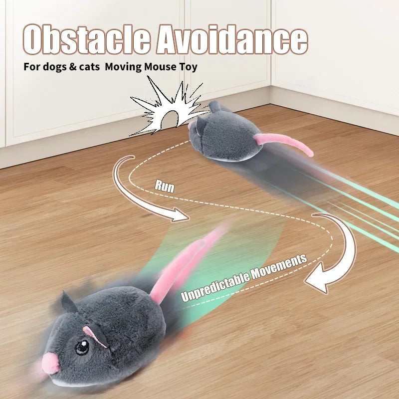 Electric Interactive Mouse Cat Toy – Automatic Self-Playing, Fast-Moving Plush Toy for Indoor Exercise & Boredom Relief
