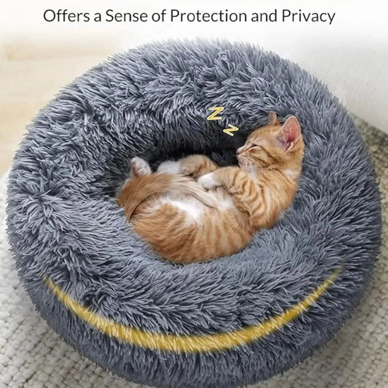 Luxury Round Plush Pet Bed for Small, Medium & Large Dogs – Super Soft Cat & Dog Nest, Winter Warm Fleece Dog House